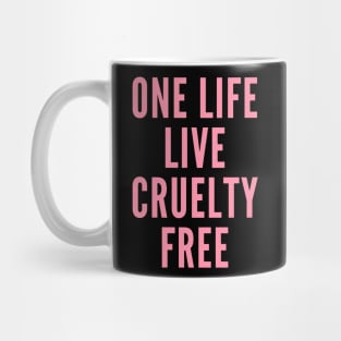 Vegan activism: One life live cruelty free. Mug